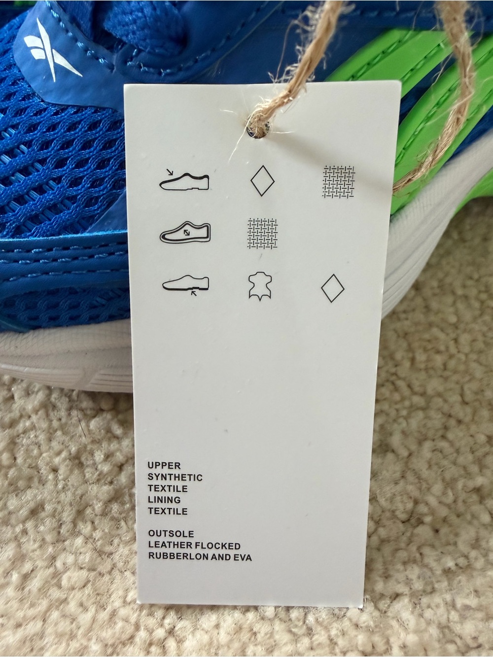 Reebok Kids Blue & Green Athletic Sneakers - Picture 9 of 9